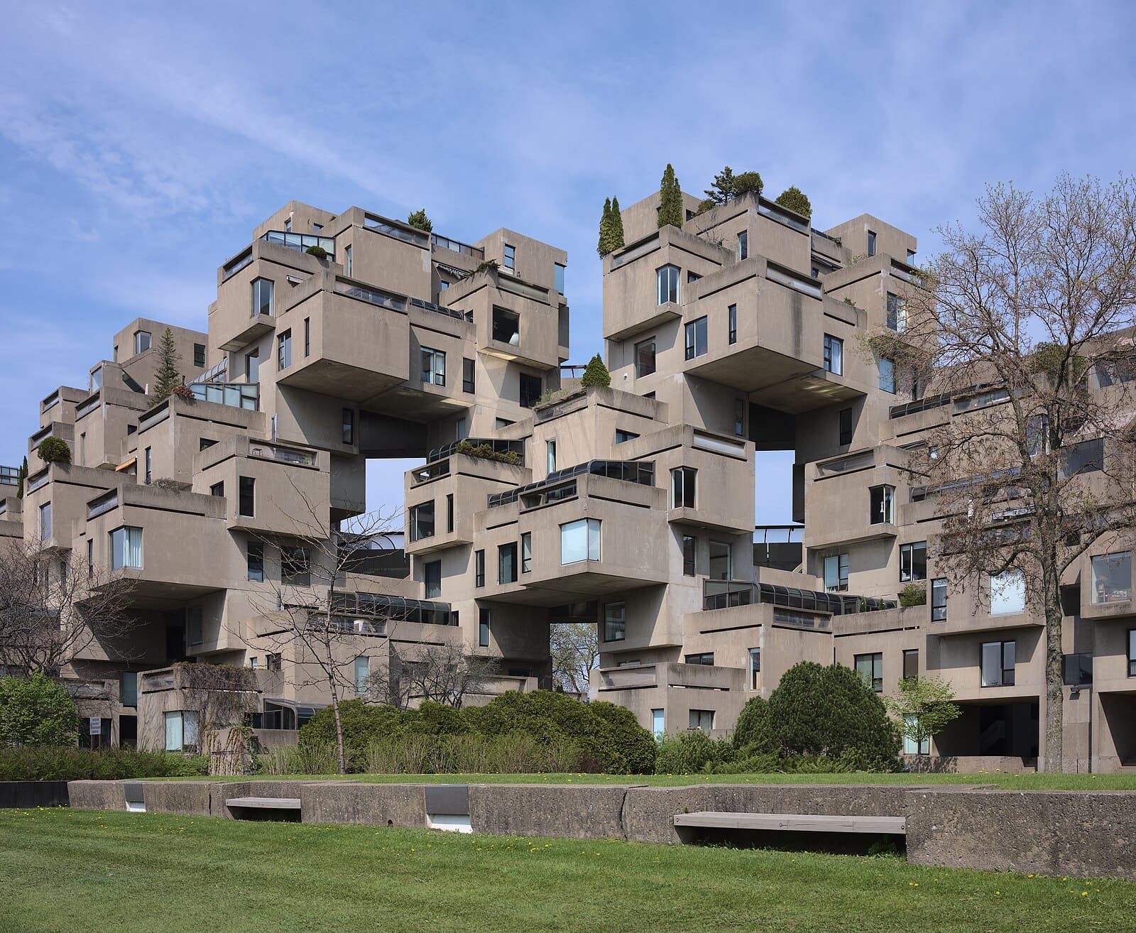 Habitat 67 à Montréal : 354 modules béton préfabriqués, manifeste de l'industrialisation